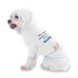   Mason Hooded (Hoody) T Shirt with pocket for your Dog or Cat XS White