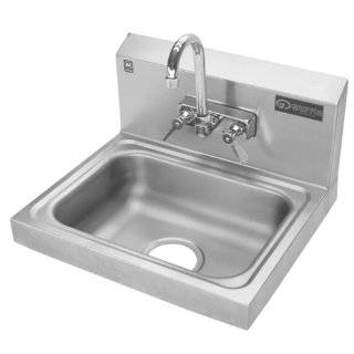 Griffin H30 124C Hand Wash Wall Mounted Sink with Faucet, Stainless 