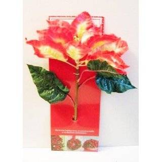   Stewart Collection Christmas Holiday Artificial Poinsettia Flowers