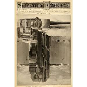 1899 Cover Scientific Warship Texas Turret Ammunition   Original Cover