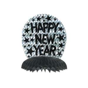  Silver Prismatic Happy New Year Centerpiece 10in. Toys 