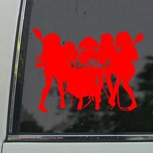  K on Logo Anime Cartoon Music Band Red Decal Car Red 