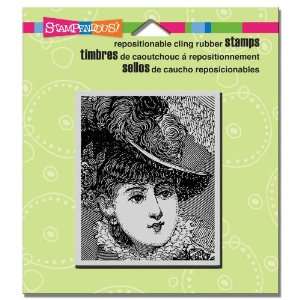  Stampendous Cling Rubber Stamp, Plume Portrait Image Arts 