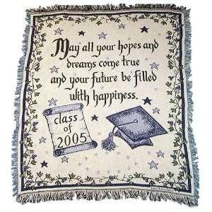 Class of 2005 Filled With Happiness Graduation Gift Afghan Throw 
