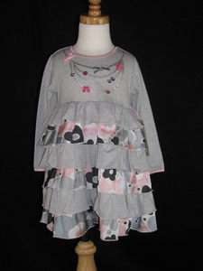 NWT Baby Lulu Fall 2011 Ruffle Tiered Dress 3T  