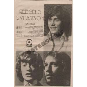  Bee Gees Gibb Concert LP Concert Promo Ad Poster 1971 