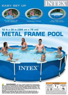 NEW Intex 12x30 Metal Frame Above Ground Swimming Pool Set w/ Filter 