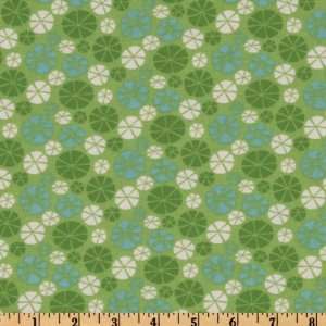  44 Wide Oh Boy Circles Green Fabric By The Yard Arts 