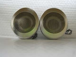 pair chrome marine grade 3.5 inch motorcycle speakers waterproof 