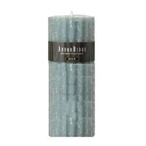   Unscented ArborRidge Pillar Candle, 3 Inch by 7 1/2 Inch, Oxygen Blue