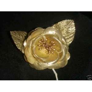  12 Silk Roses Wedding Favor Flower Corsage Gold 