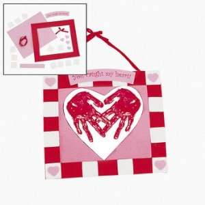  Handprint Heart Keepsake Hanger Craft Kit   Craft Kits 