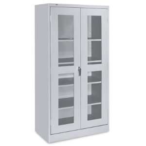  Clear View Cabinet, 36 x 18 x 72   Gray