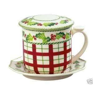 Andrea by Sadek Holly Berries Covered CVD Tea Coffee Mug 