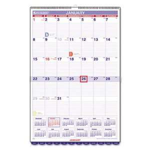  AT A GLANCE Wall Calendar with Reminder Stickers, Monthly 