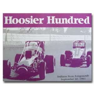 1983 Hoosier Hundred Sprint Car Racing Program Poster Print  