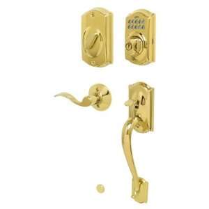Schlage FE365CAM505ACCRH Electronic Security Lifetime Polished Brass K