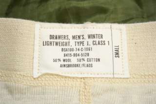 US MILITARY Cotton / Wool LIGHT WEIGHT THERMAL DRAWERS UNDERWEAR EXTRA 