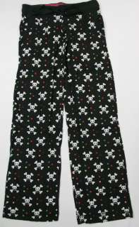 Paul Frank Sleep Wear Pajama Pants PJ Lounge Pants Black With Skulls 