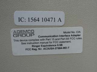 HONEYWELL ADEMCO GROUP CIA COMMUNICATIONS INTERFACE ADAPTER  