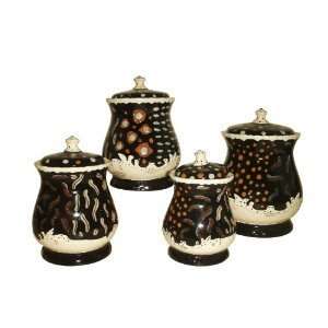   Ceramic, 4 Piece Canister Set 10 1/2H, 81801 BY ACK