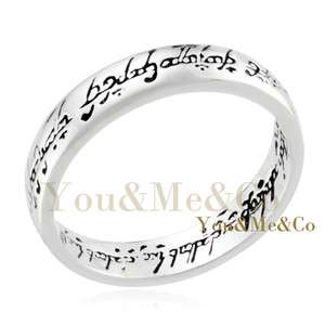 18k White Gold GP  Lord of the rings  Ring Size 7  