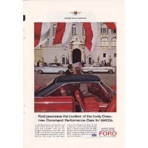 1963 Ad Ford Fairline Sports Coupe Falcon Hardtop Thunderbird Original 