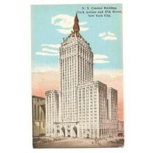 Postcard N.Y. Central Building 47th Street Park Avenue New York City