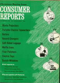 1968 Consumer Reports Movie Projectors  Guitars  Record Changers 