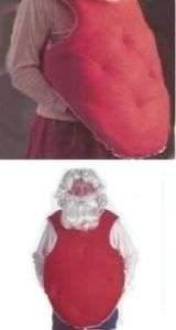 SANTA CLAUS SUIT STUFFER BELLY FAT PADDING costume RED  