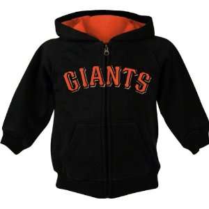 San Francisco Giants Black Toddler Fleece Full Zip Hooded Sweatshirt 
