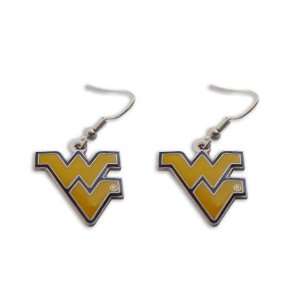  West Virginia Mountaineers Dangle Logo Earring Set Ncaa 