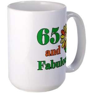  Fabulous 65th Birthday Cool Large Mug by  