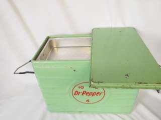 Nice Vintage Dr. Pepper Metal Ice chest/ Cooler  