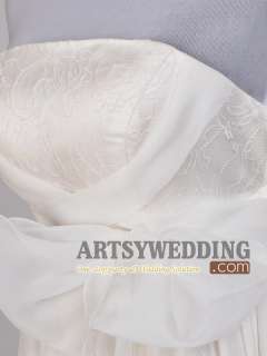 Chiffon Empire Bridal Gown Wedding Dress Custom Size 2 4 6 8 10 12 14 