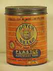 vintage dutch brand electrical tape container w rare embossed cover