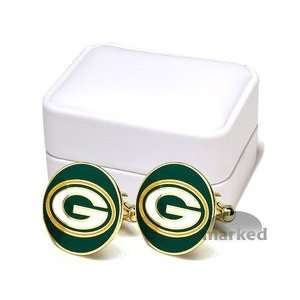 Green Bay Packers NFL Logod Executive Cufflinks w/Jewelry Box by Cuff 