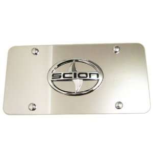 Scion Logo Mirrored Finish Stainless Steel Front License Plate