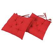 Tesco Red Seat Pads 2 Pack