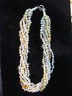 Fresh Water Pearls w/ Citrine Crystal bead Necklace Toggle Clasp 7 