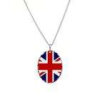 Artsmith Inc Necklace Oval Charm British English Flag HD