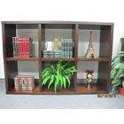   materials hollow core wood finish cappuccino opened bottom shelves
