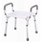 essential medical supply molded shower bench with arms no back
