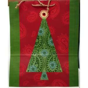  Christmas XGB9846 X Large Green Tree on Red Gift Bag 