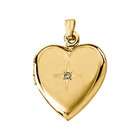 IceCarats 14K Yellow Gold 14.50X15.00 Mm Heart Shaped Locket W/Diamond