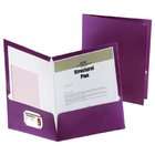   folder sold individually dark purple two pocket presentation folder