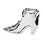 VistaBella 925 Sterling Silver Ladies Boot Shoe Jewelry Charm Bead