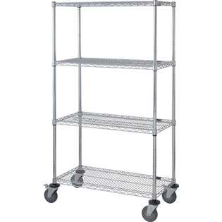   24 x 36 x 69H, 4 Shelves, 63H Post, 5 Stem Caster Unit 