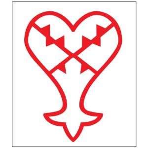  Kingdom Hearts Heartless Decal Sticker. Peel and Stick Red 
