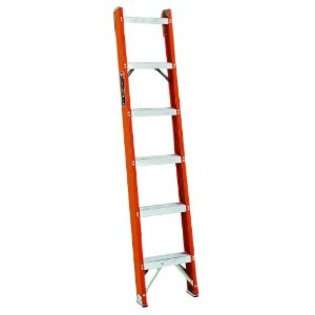 Louisville Ladder FH1006 300 Pound Duty Rating Fiberglass Shelf Ladder 